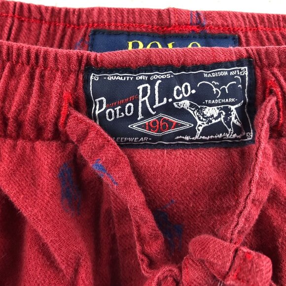 Polo Ralph Lauren Mens Pajama Pants XL Red Sleepwear Drawstring Lounge Pull On - Picture 8 of 14